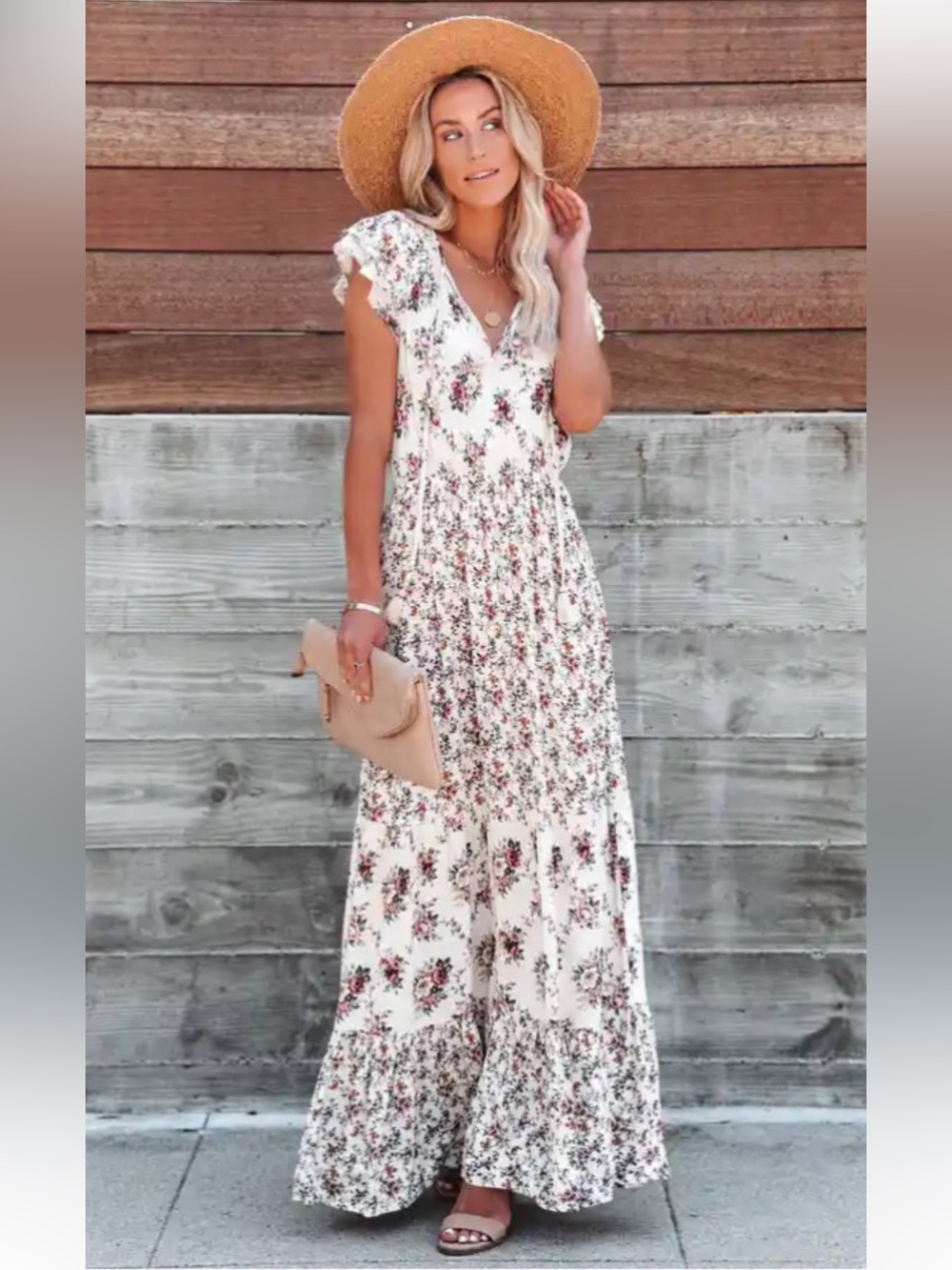 Vici / lovestitch Los Carneros Floral Maxi Dress size small